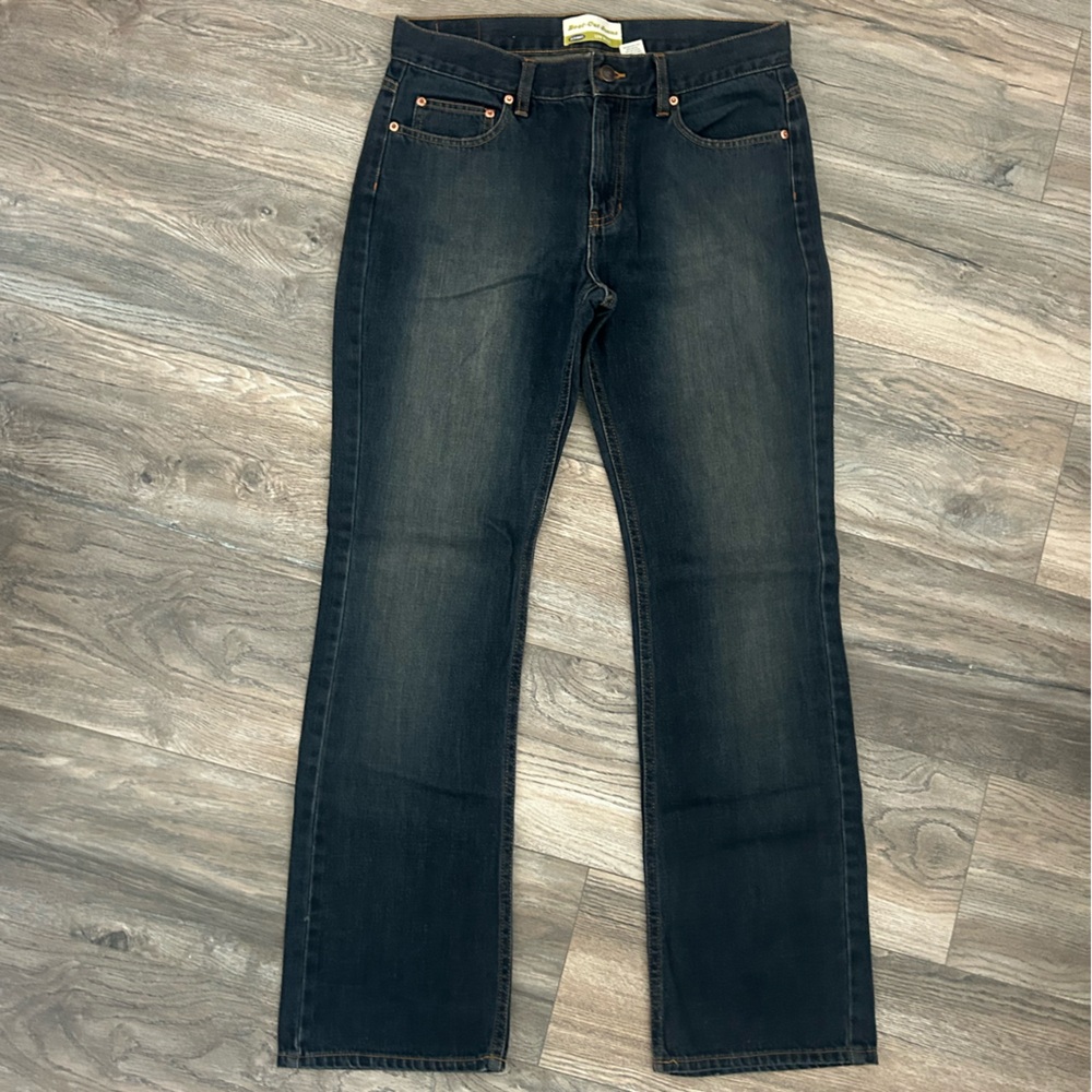 Old navy women’s boot cut low rise dark wash jeans size 8